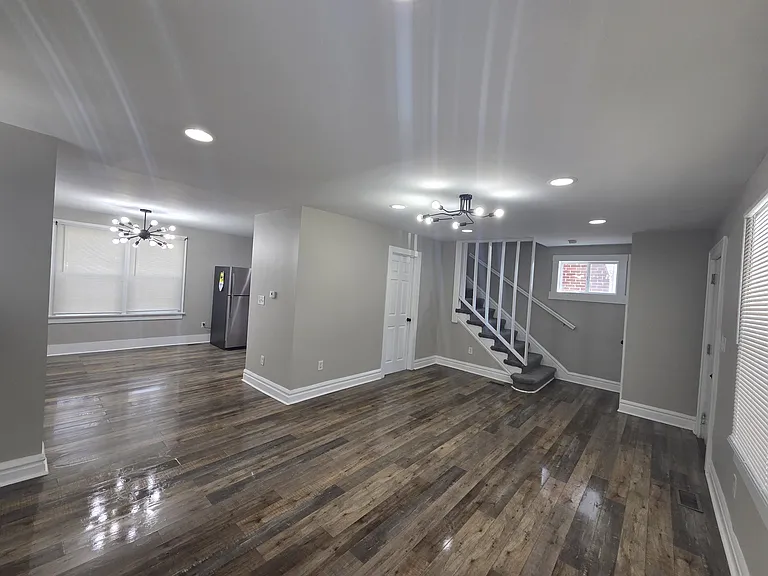 Living room and dining area