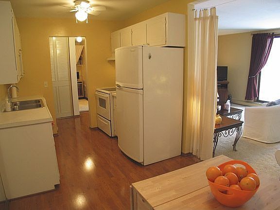 Hardwood floors in dining, kitchen, entry and hall. Beautiful!