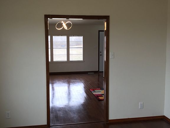 View from the dining room in to the living room