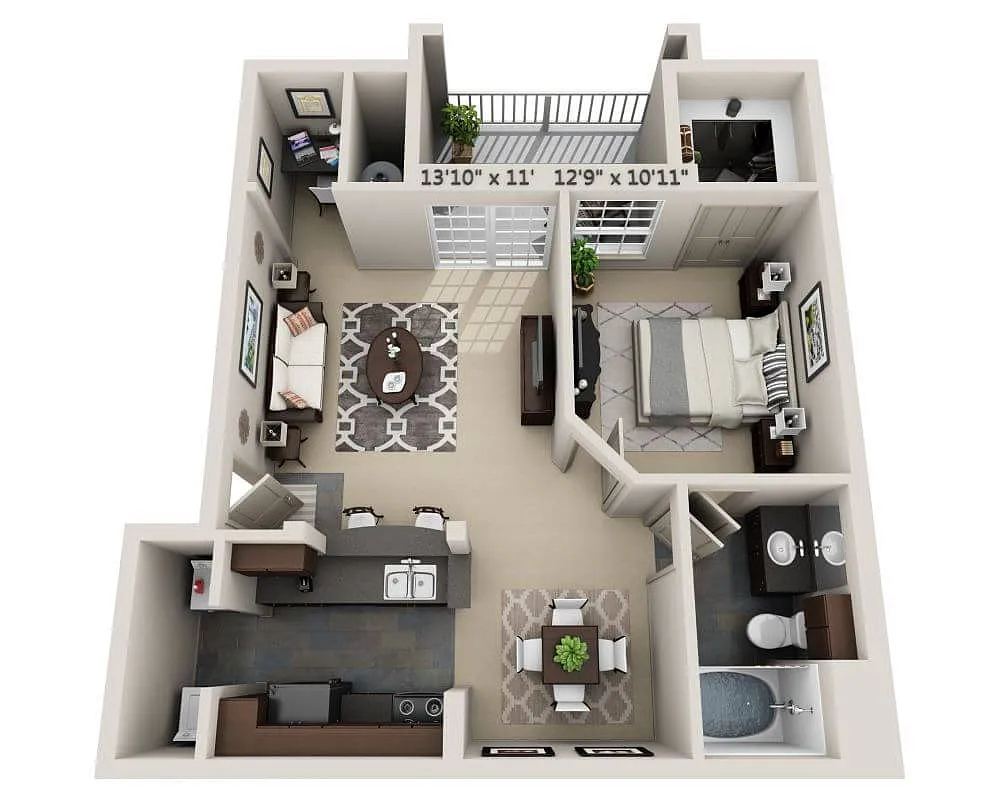 Floor plan Plan A (A1A)