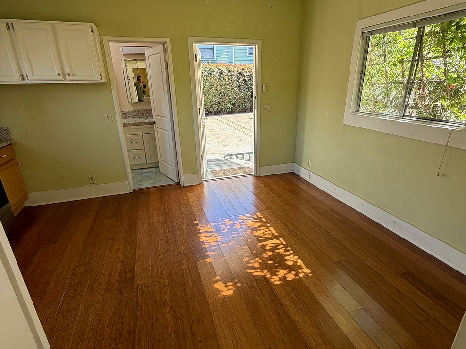 Entrance into main living space from bedroom door.
