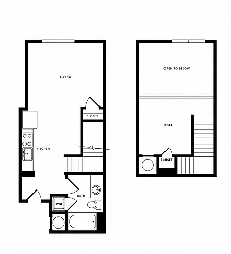 Floor plan Studio Loft-S02aL Modern