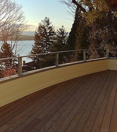 Sunset view from deck