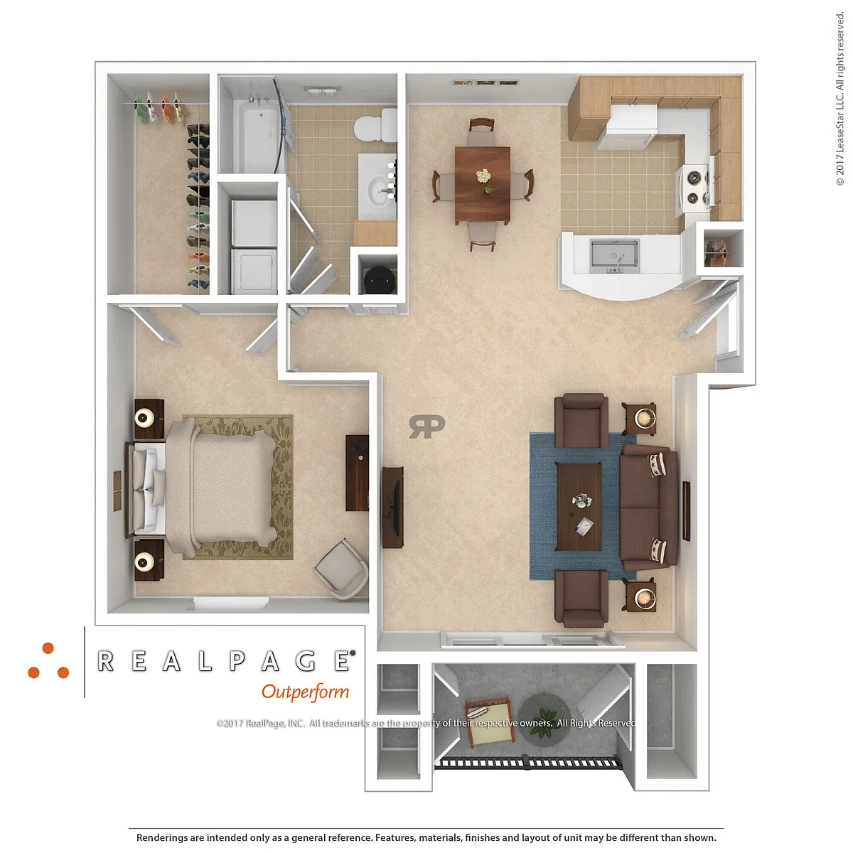 Floor plan 1 Bedroom Traditional