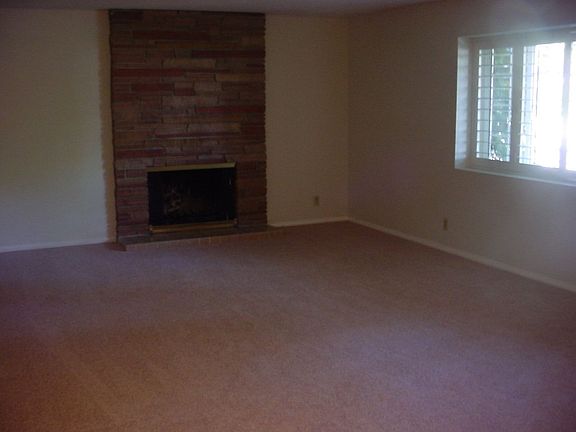 Living Room Stone Fireplace