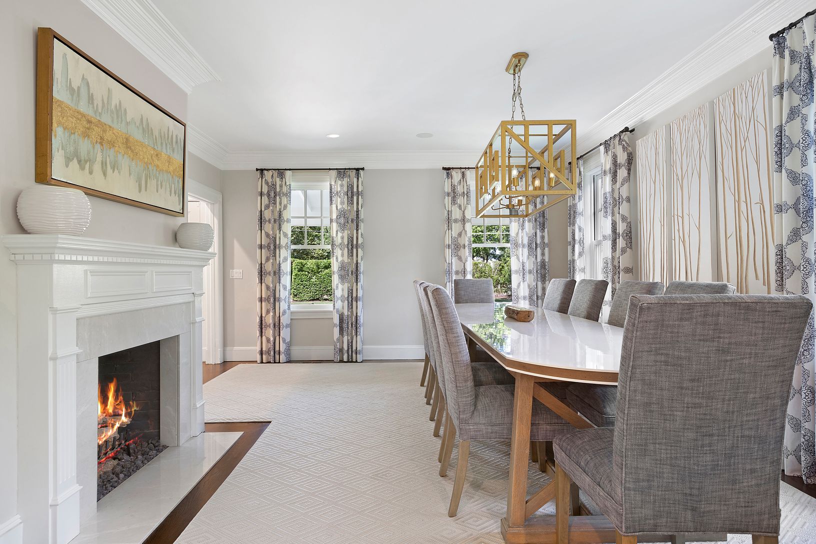  Formal Dining Room with Gas Fireplace