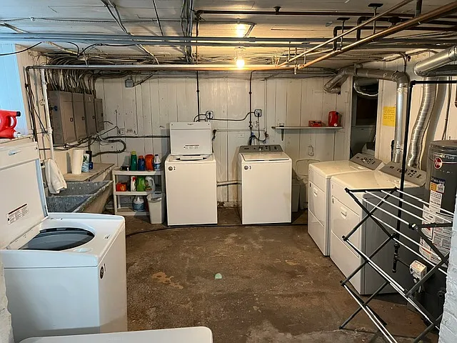 Basement Laundry room. Unit #1 has a dedicated washer and dryer.