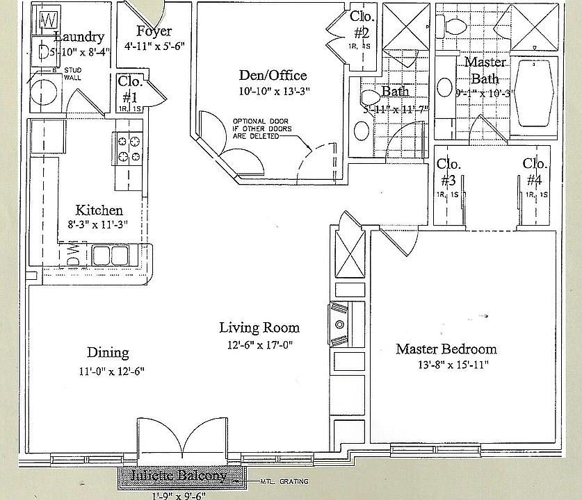 Floorplan (flip for unit 122