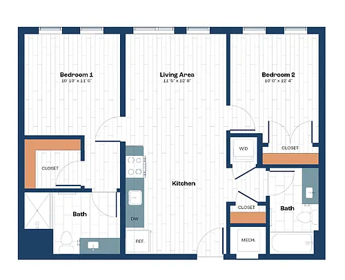 Floor plan Two Bedroom