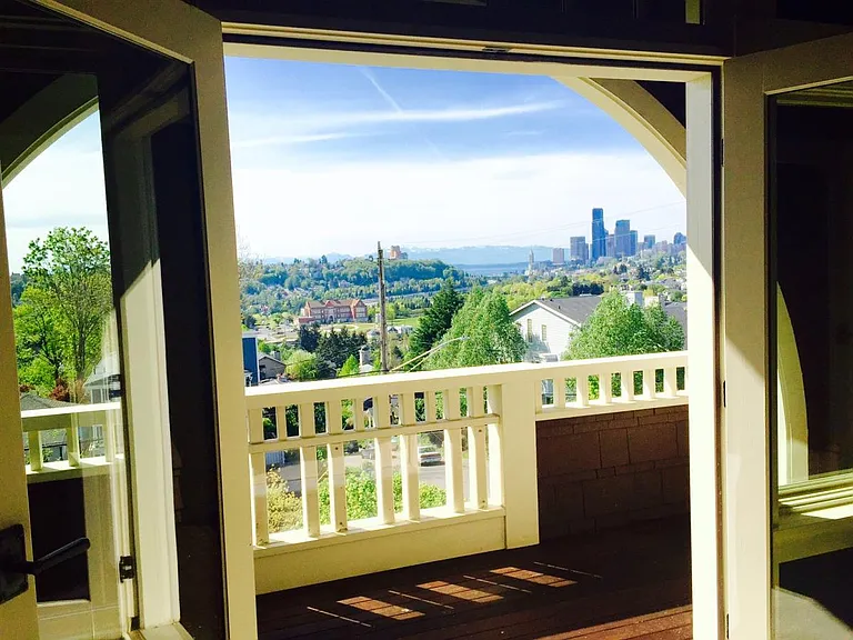Commanding view of Downtown Seattle skyline and Elliott Bay.