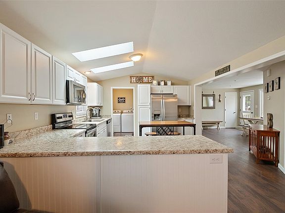 Bright, Large and Spacious Kitchen with Skylights.