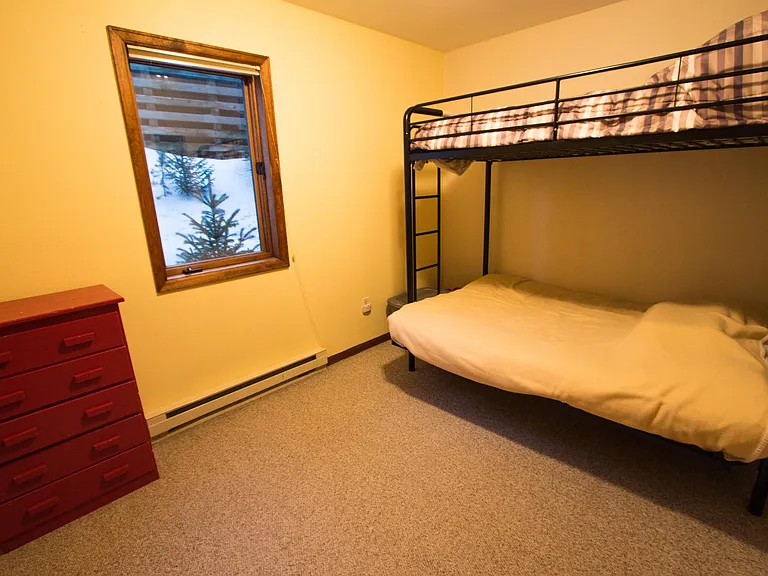 Downstairs bunk full under twin