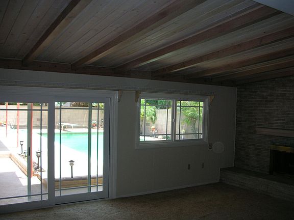 Family room looking out to pool