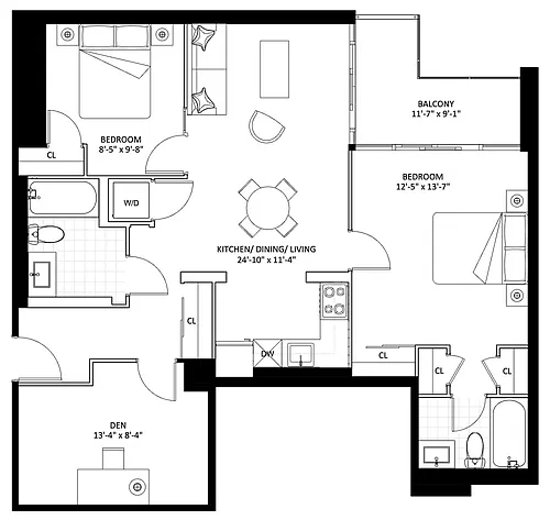 Floor plan Diamond 3 - Plan EE