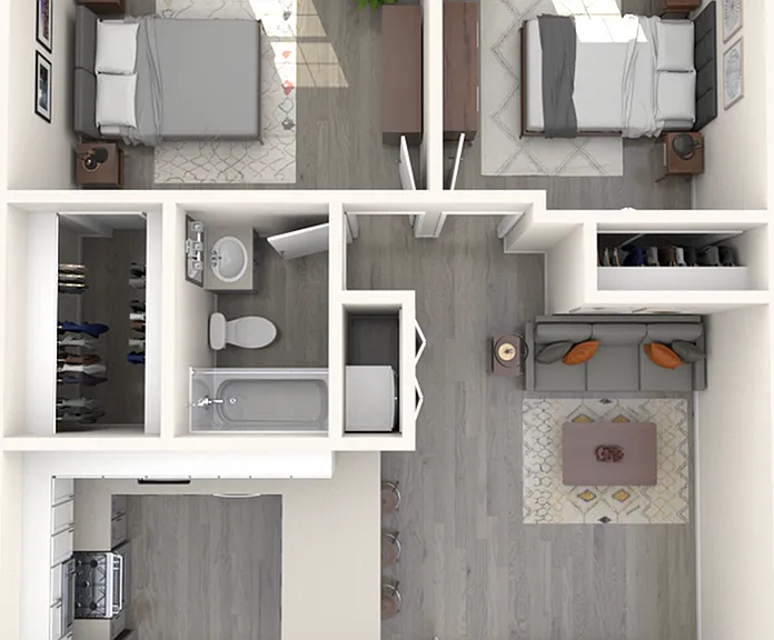 2 Bedroom | 1 Bathroom | 780 Sq Ft 2 Bedroom | 1 Bathroom | 780 Sq Ft