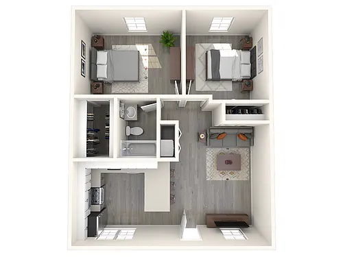 Floor plan 2x1C-ss