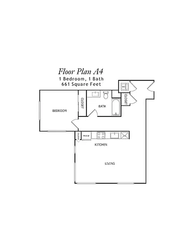 Floor plan One-Bedroom A4