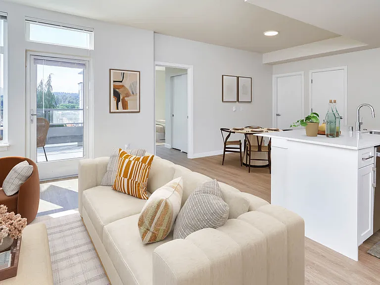 Living Room with Balcony and Hard Surface Flooring