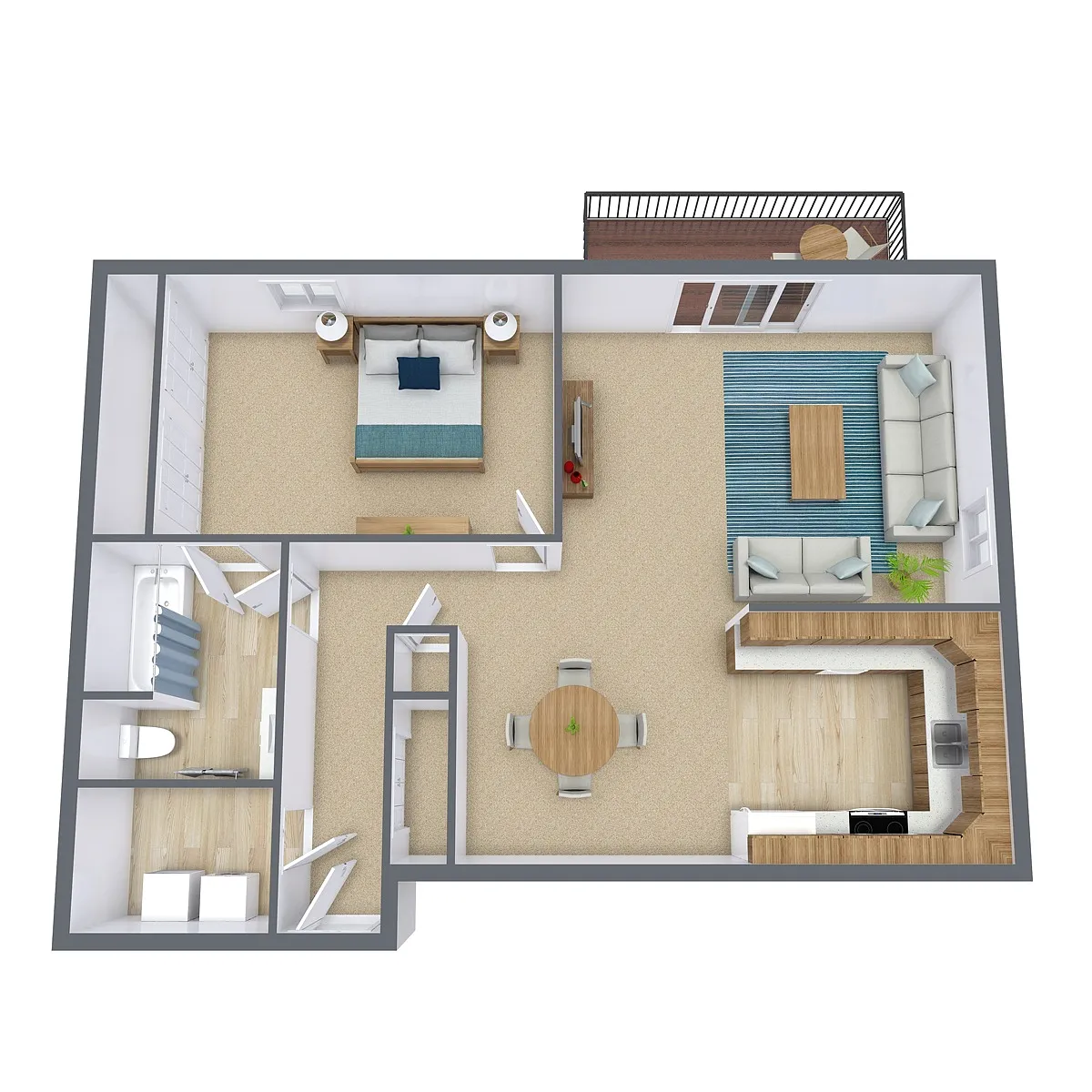 Floor plan One Bedroom 11A