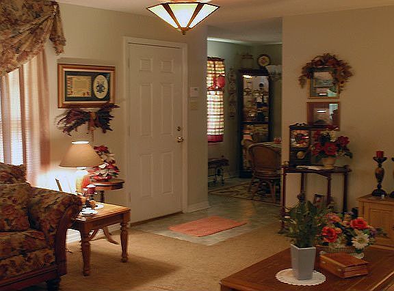 Large living room with big windows!