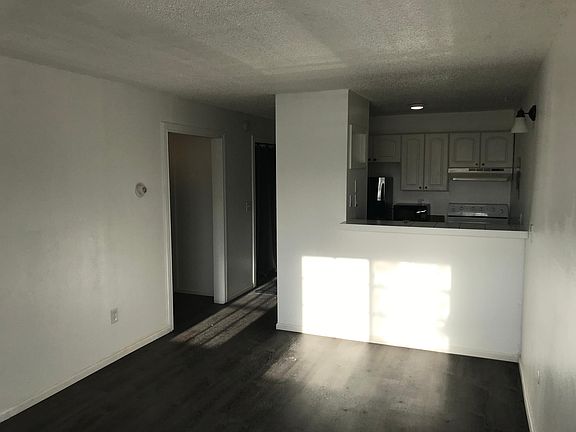 Sunny living room, kitchen