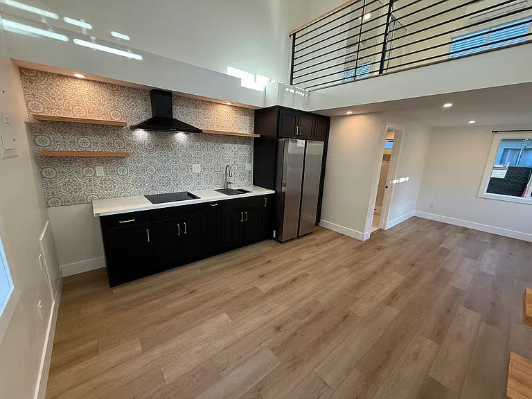 View of Kitchen and Living Area