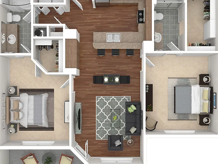 B2 3D Floor Plan B2 3D Floor Plan