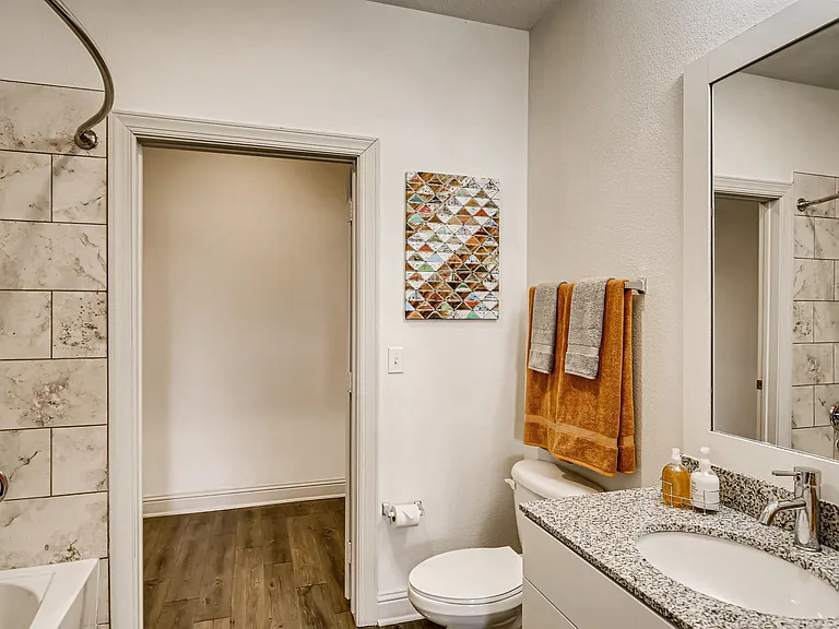Bathroom and closet
