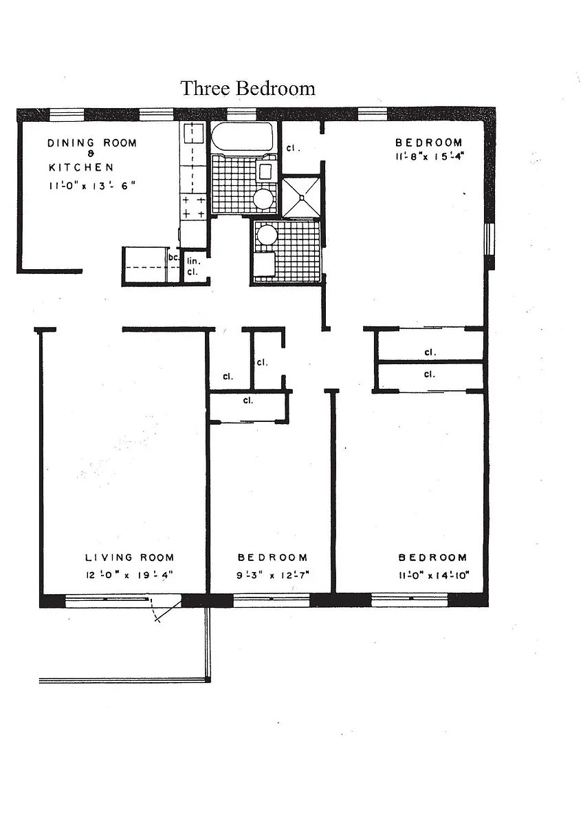 Floor plan 3-Bedroom - Contact for availability