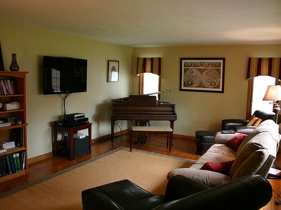 Gleaming hardwoods in the Large Living room