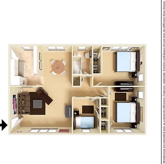Greenview 3BD 1Bath 880sqft Greenview 3BD 1Bath 880sqft