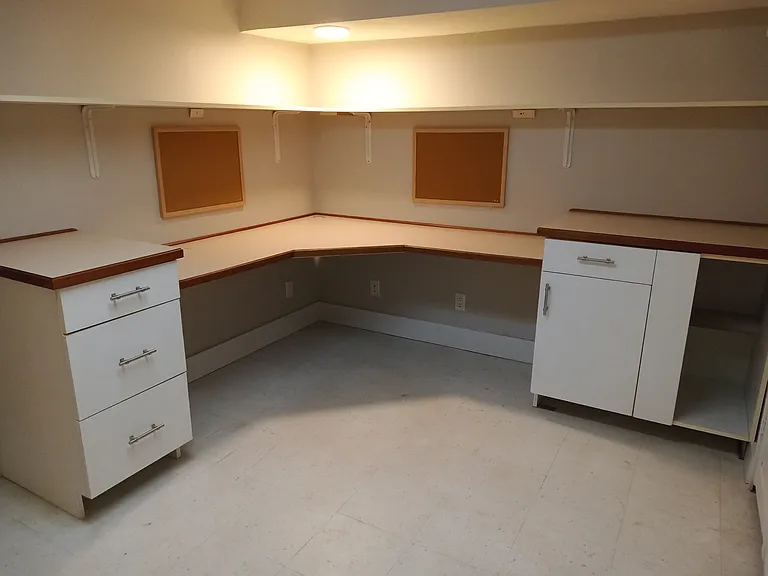 Office with built in desk