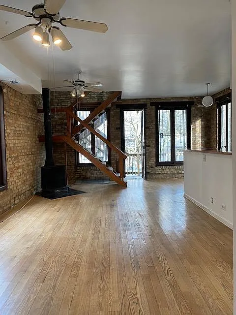 Loft living/dining space