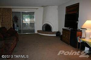 Living Room w/Beehive Fireplace