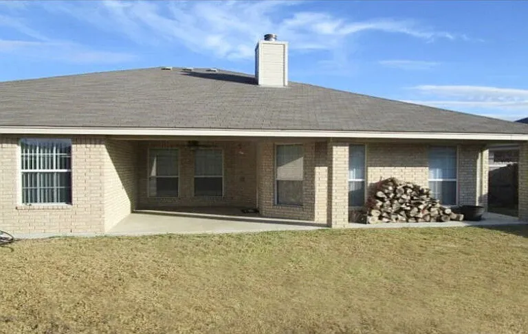 Back covered patio.