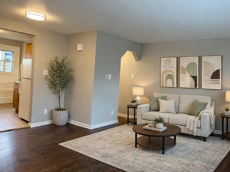 Relax in a welcoming living space that seamlessly connects to the kitchen for easy entertaining.