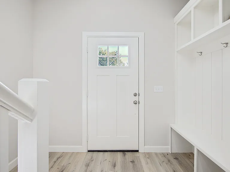 Entry with drop zone built ins.