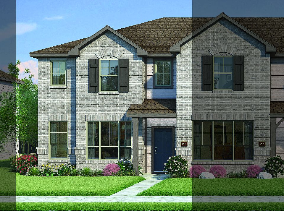 Crockett with Elevation 3A Brick Exterior 2023 Townhomes