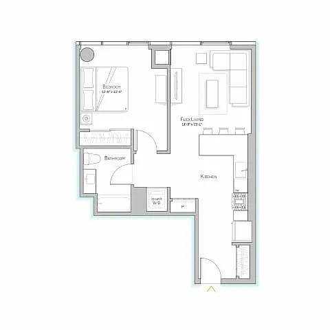 Floor plan Tier 07 - 721 SF
