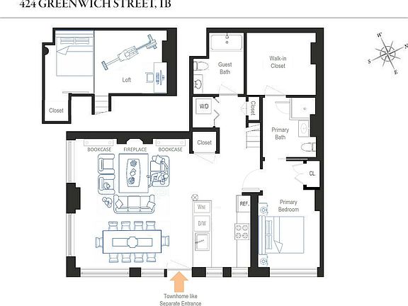 2nd image of 424 Greenwich St APT 1B