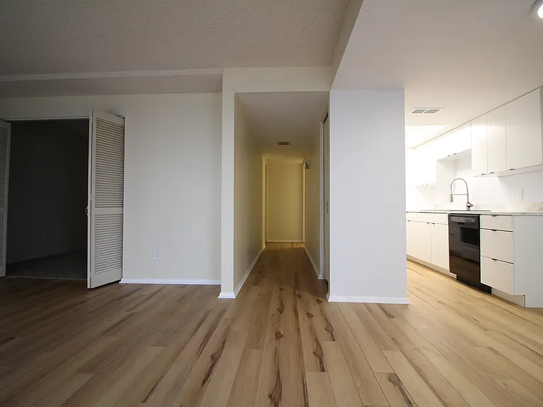 Hallway to master bedroom and bathroom