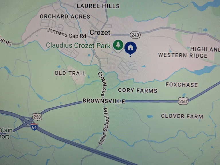 Ride Shuttle 10 miles east to Charlottesville