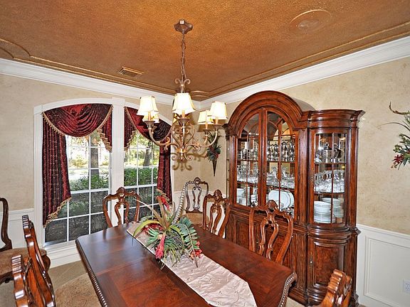 Elegant formal dining room with faux finishes
