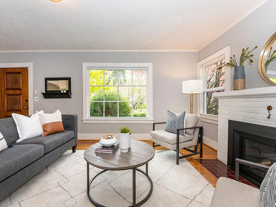 Hardwood floors, new windows, gas log fireplace