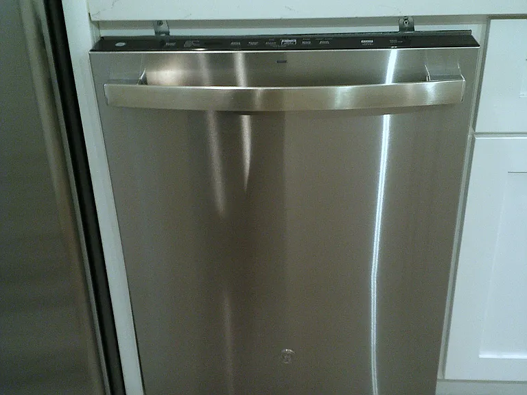 New stainless steel dishwasher.