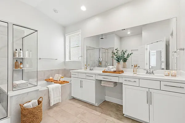Primary Bathroom staged
