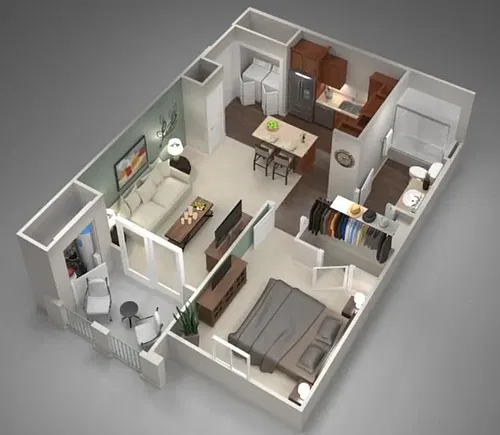 Floor plan 1X1-713