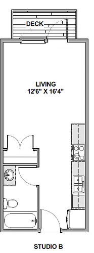 Floor plan Studio B