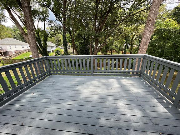 Renovated backyard deck space