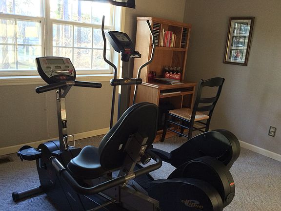 Bedroom used for exercise